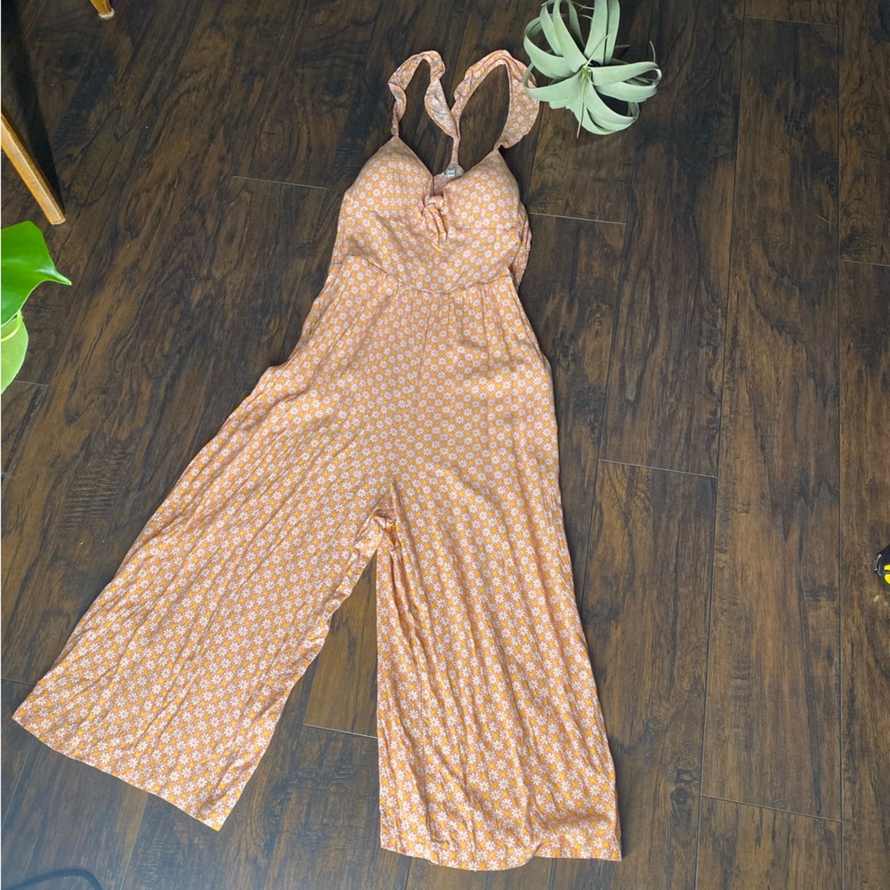 Elegant Pink & Orange Patterned Dress XL - Picture 5 of 10